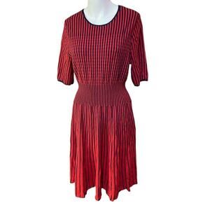 Banana Republic Striped Fit & Flare Dress Size L